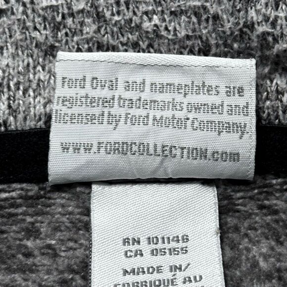 Ford Mustang Jacket Women L Gray Full Zip Fleece Embroidered Logo - Picture 9 of 13